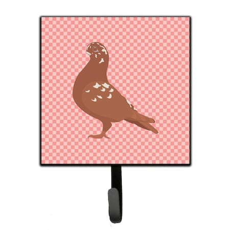 Carolines Treasures African Owl Pigeon Pink Check Leash or Key Holder BB7953SH4